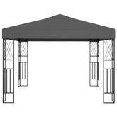 Anthracite Fabric Gazebo 9.8 x 9.8 Feet